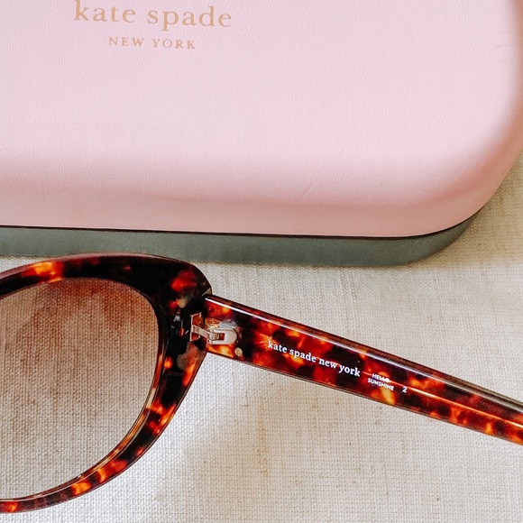 Kate Spade // Everett Cat Eye Sunglasses Dark Brown Havana / Gradient Lens - Picture 3 of 5